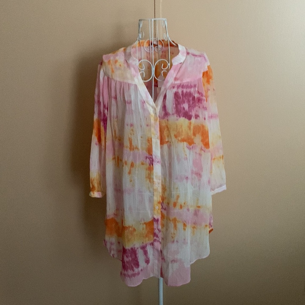 Badgley Mischka Women's Sheer Blouse Medium